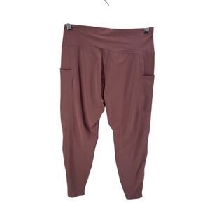 Shein Women's Wide Waistband Phone Pocket Sports Leggings Dusty Pink Size Large